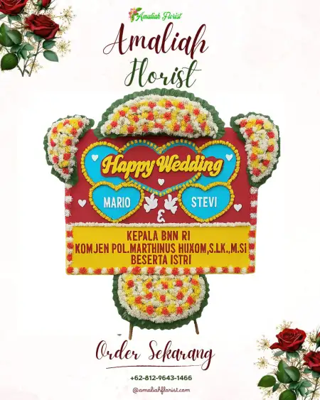 Papan Bunga Pernikahan Sukakarya